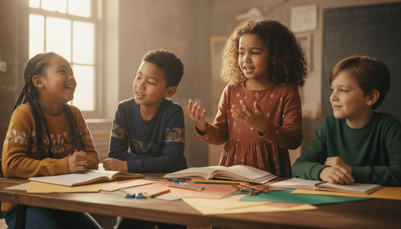 Sankofa Legacy School students in conversation — building the kind of community we want our children to grow up in